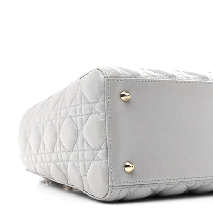 Christian Dior Lambskin Cannage Medium Lady Dior Grey 9 of 10