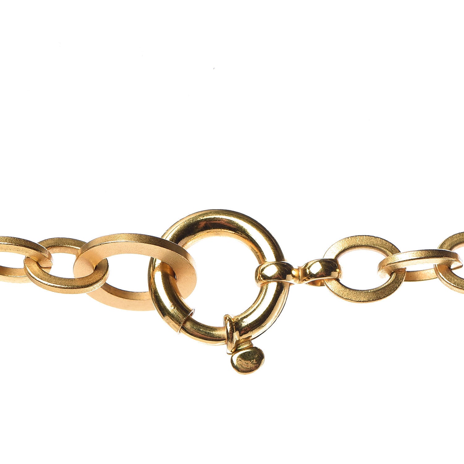 Chanel Loupe Magnifying Glass CC Heart Drop Necklace Gold 4 of 5