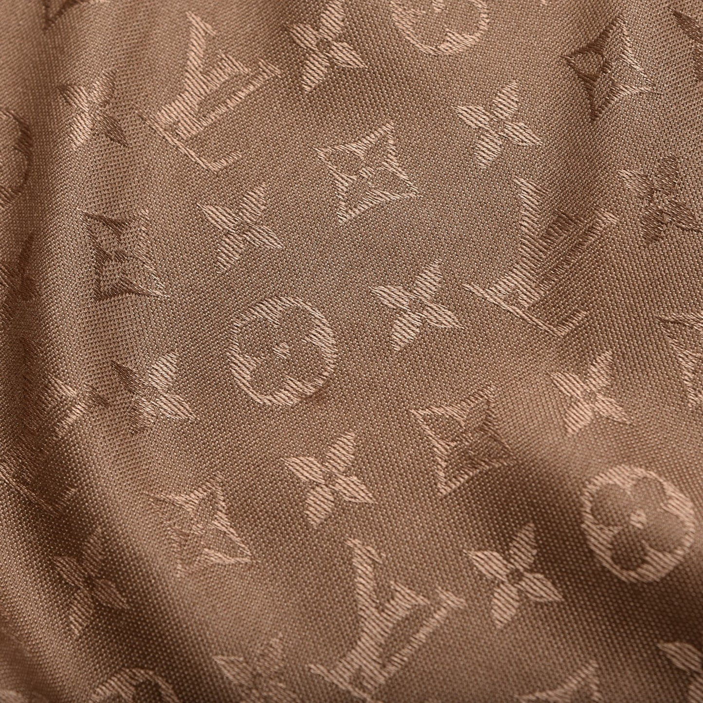 Wool Silk Monogram Shawl Dune