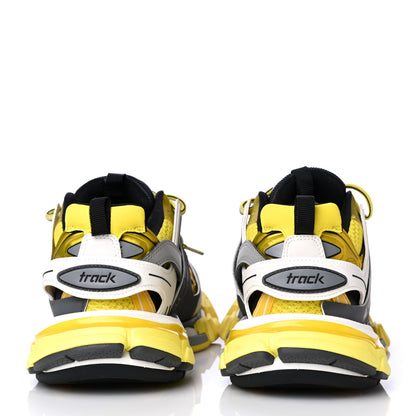 Balenciaga Mesh Nylon Womens Track Sneakers 39 Jaune Black White 11 of 19