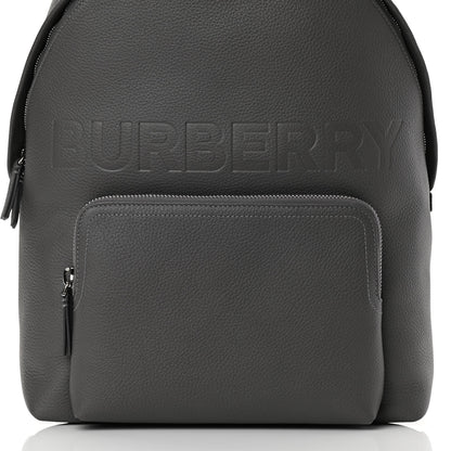 Burberry Calfskin Logo Embossed Backpack Black 9 of 15