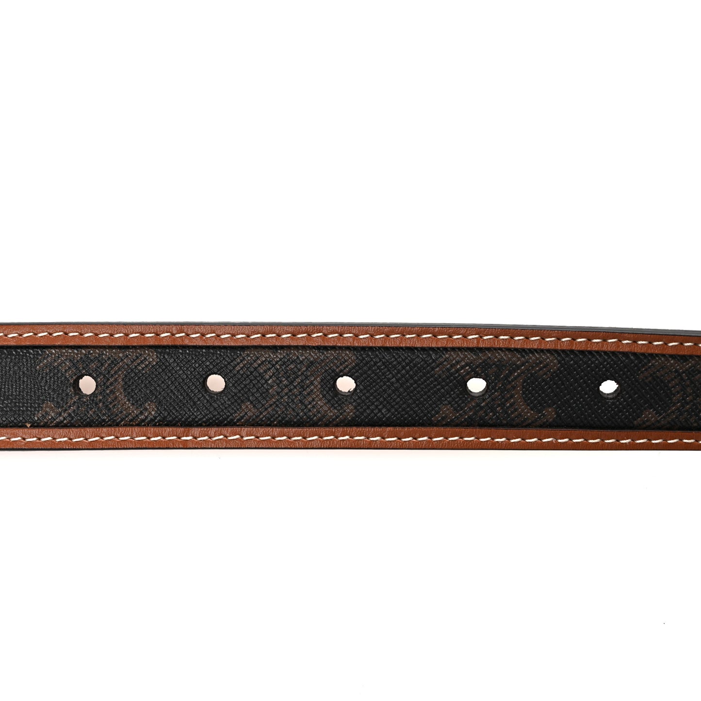 Canvas Calfskin Medium 25mm Triomphe Belt 85 34 Tan