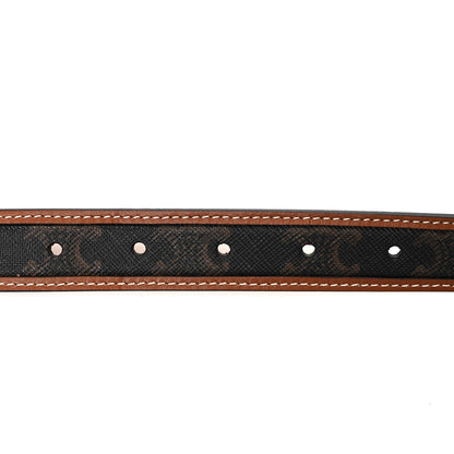 Celine Canvas Calfskin Medium 25mm Triomphe Belt 85 34 Tan 5 of 7