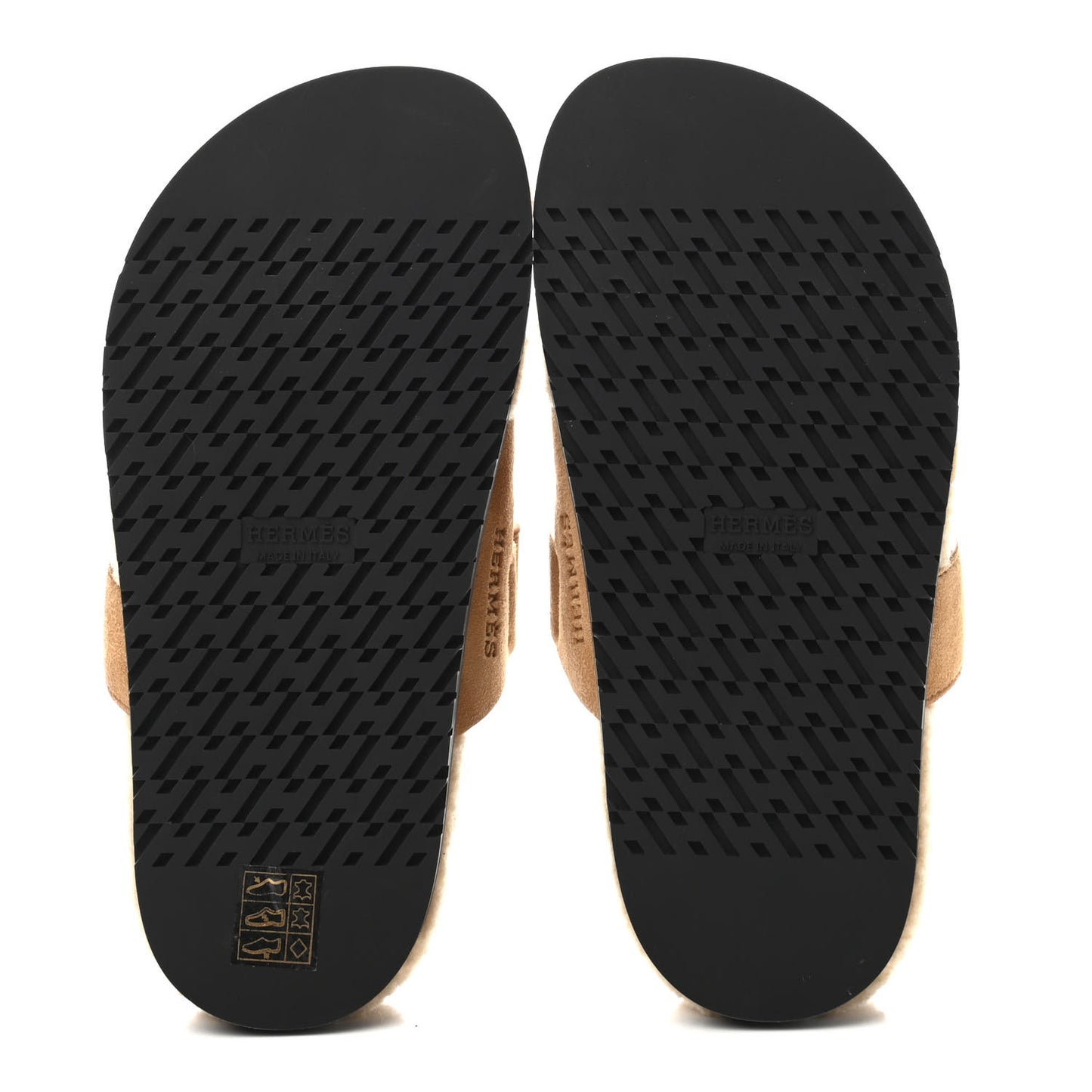 Suede Goatskin Woolskin Womens Chypre Sandals 35 Golden Beige