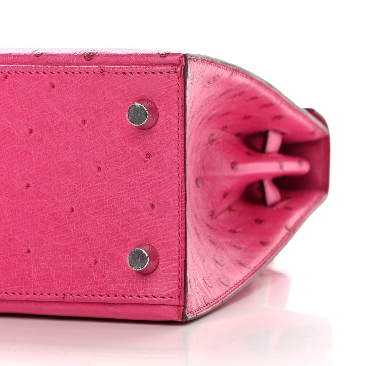 Ostrich Kelly Sellier 25 Rose Tyrien