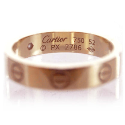 Cartier 18K Pink Gold Diamond 4mm LOVE Wedding Band Ring 52 6 3 of 4