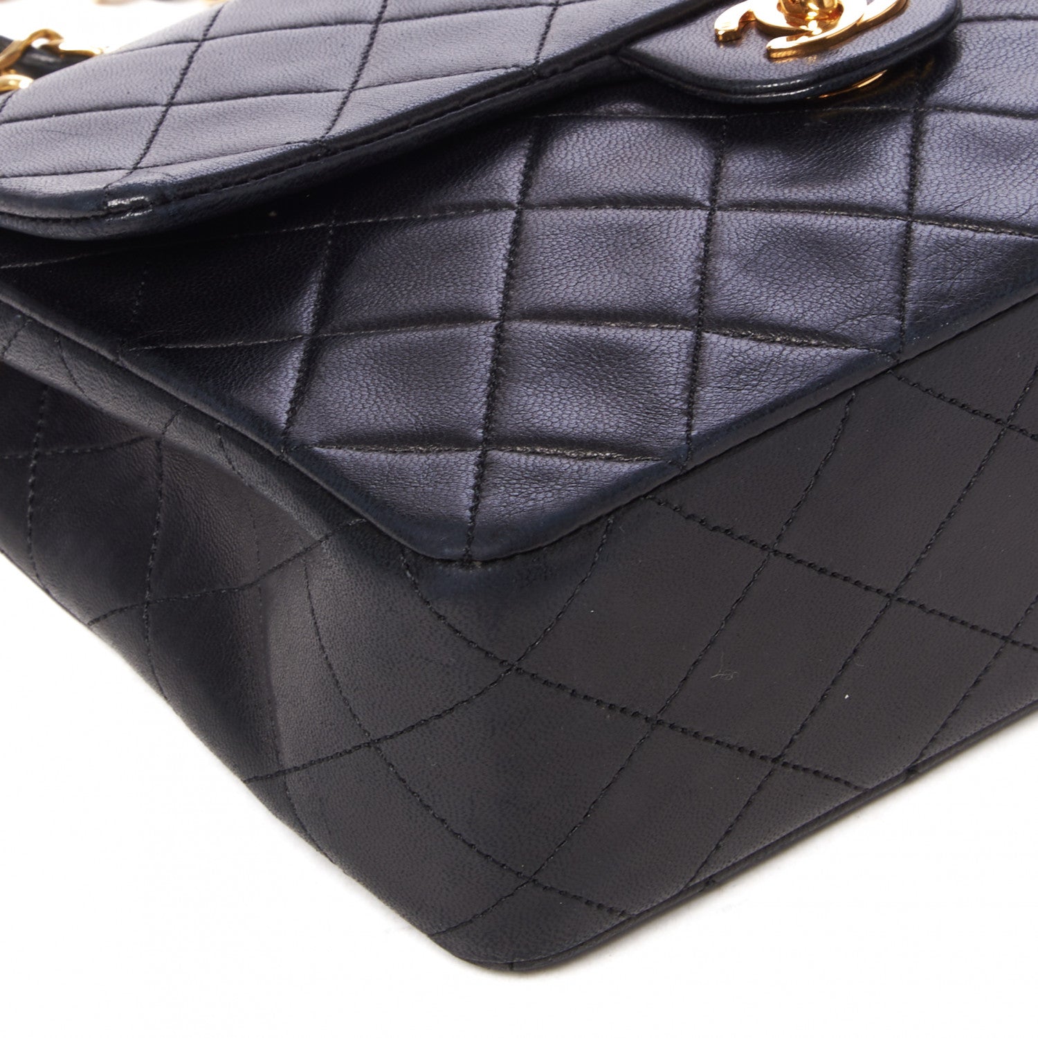 Chanel Lambskin Quilted Mini Square Flap Black 6 of 9