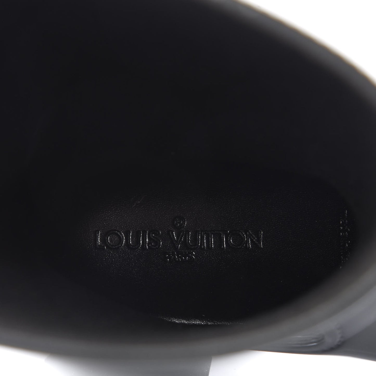 Rubber Embossed Monogram Splash Rain Boots 38 Black