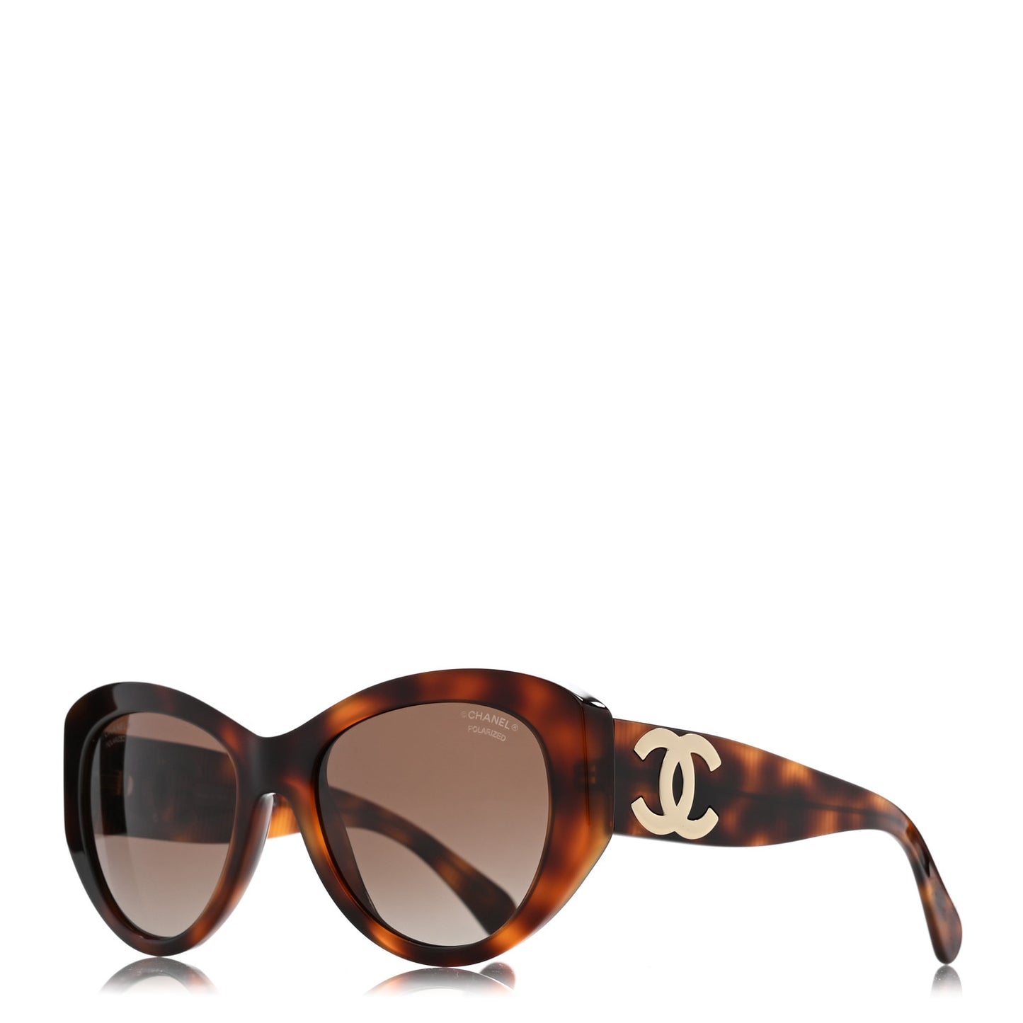 Acetate Polarized Butterfly Large CC Sunglasses 5492-A Tortoise