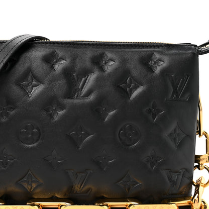 Louis Vuitton Lambskin Embossed Monogram Coussin BB Black 6 of 8