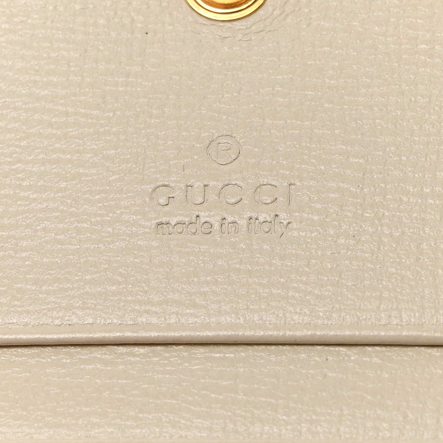 GG Supreme Monogram Azalea Calfskin Horsebit 1955 Card Case Wallet Beige Ebony Mystic White
