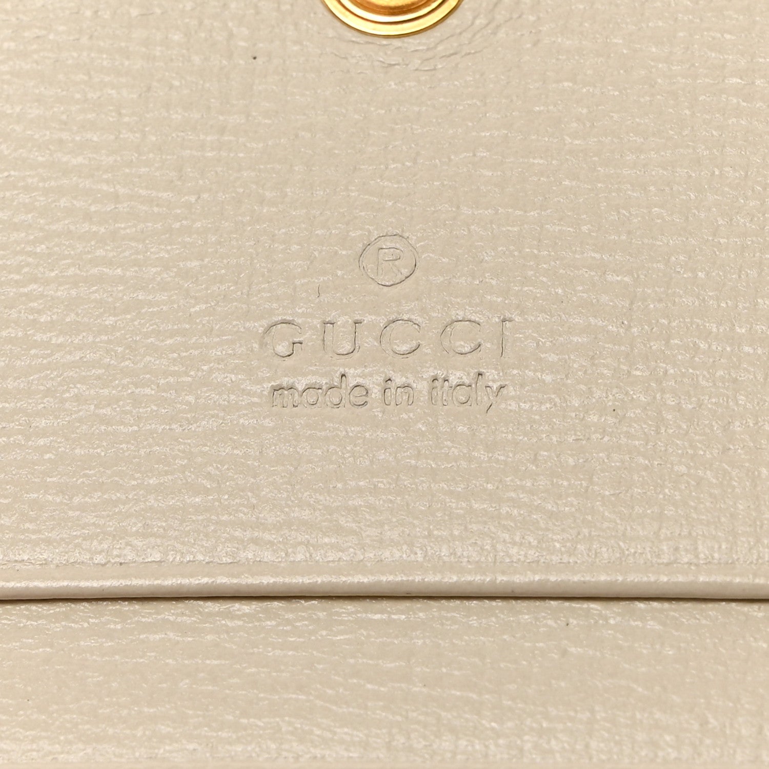 Gucci GG Supreme Monogram Azalea Calfskin Horsebit 1955 Card Case Wallet Beige Ebony Mystic White 6 of 9