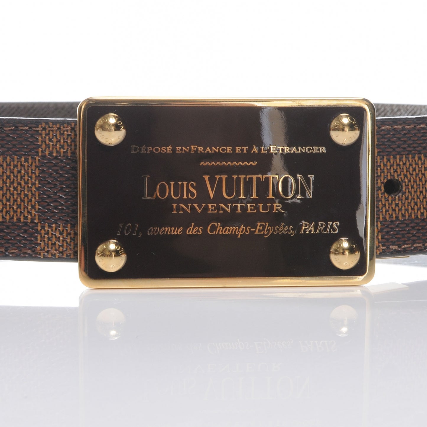Damier Ebene Inventeur Reversible Belt 100 40