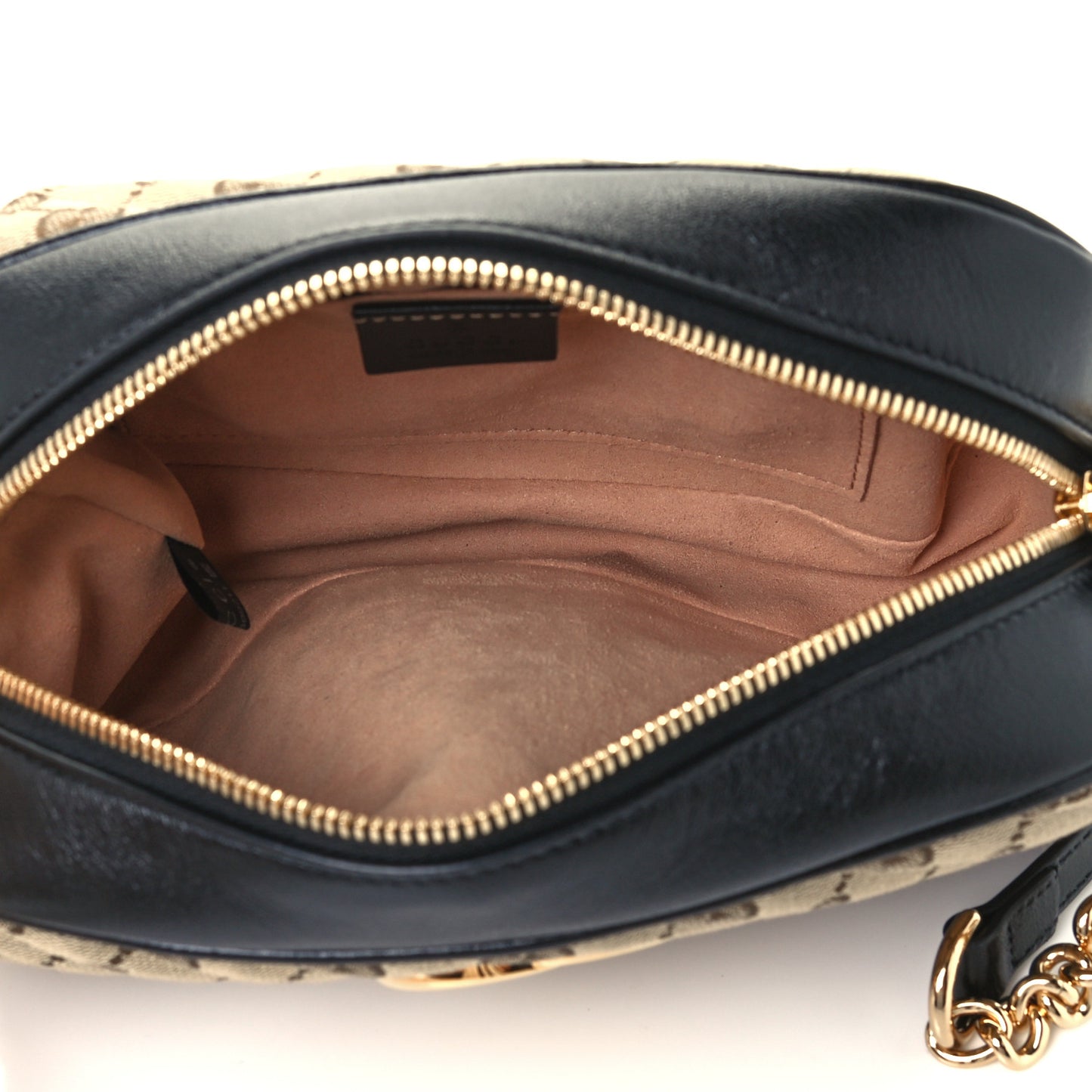 Monogram Matelasse Diagonal Small GG Marmont Chain Shoulder Bag Beige Black