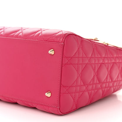 Christian Dior Lambskin Cannage Medium Lady Dior Pink 10 of 15