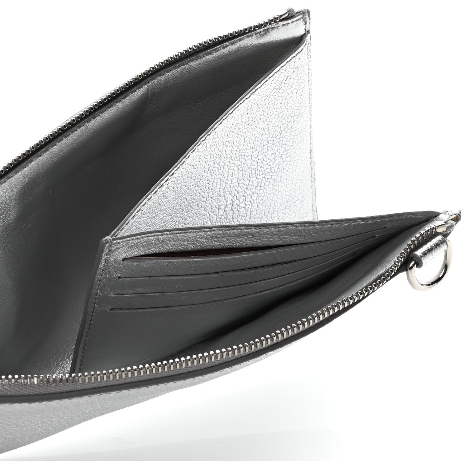 Givenchy Metallic Calfskin Iconic Pouch Crossbody Black Silver 6 of 11