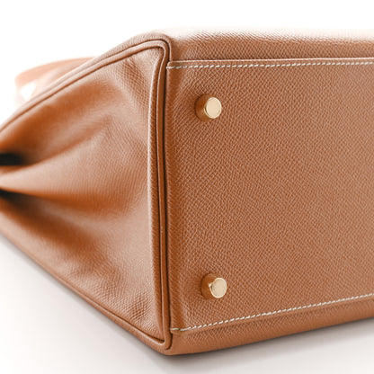 Hermes Courchevel Kelly Retourne 35 Gold 9 of 14