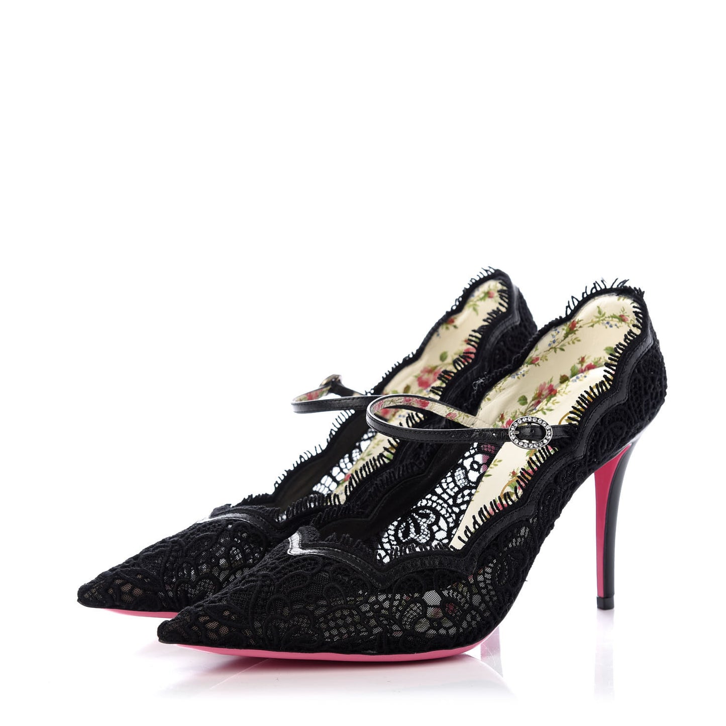 Lace Pizzo Venice Pumps 40.5 Black