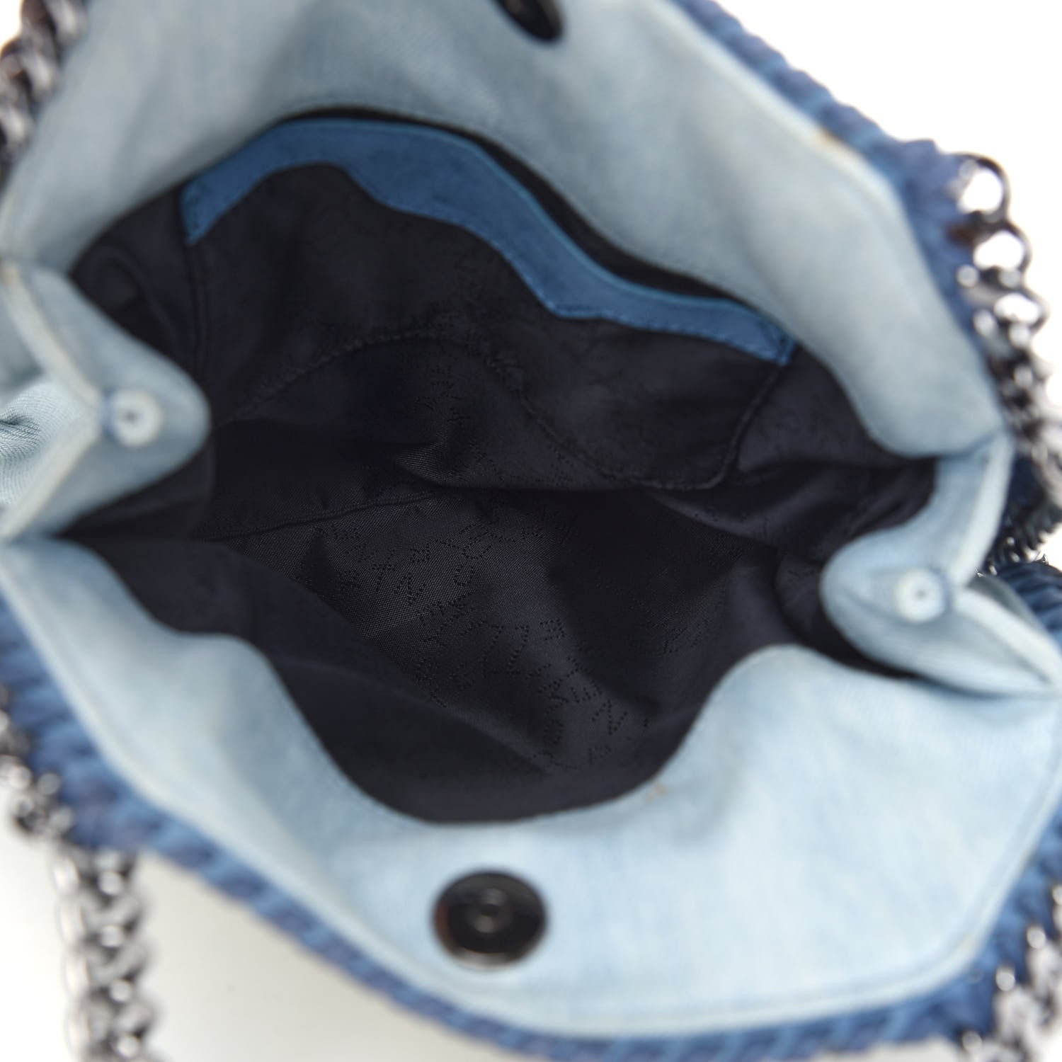 Stella McCartney Denim Flower Mini Falabella Tote Blue 5 of 9