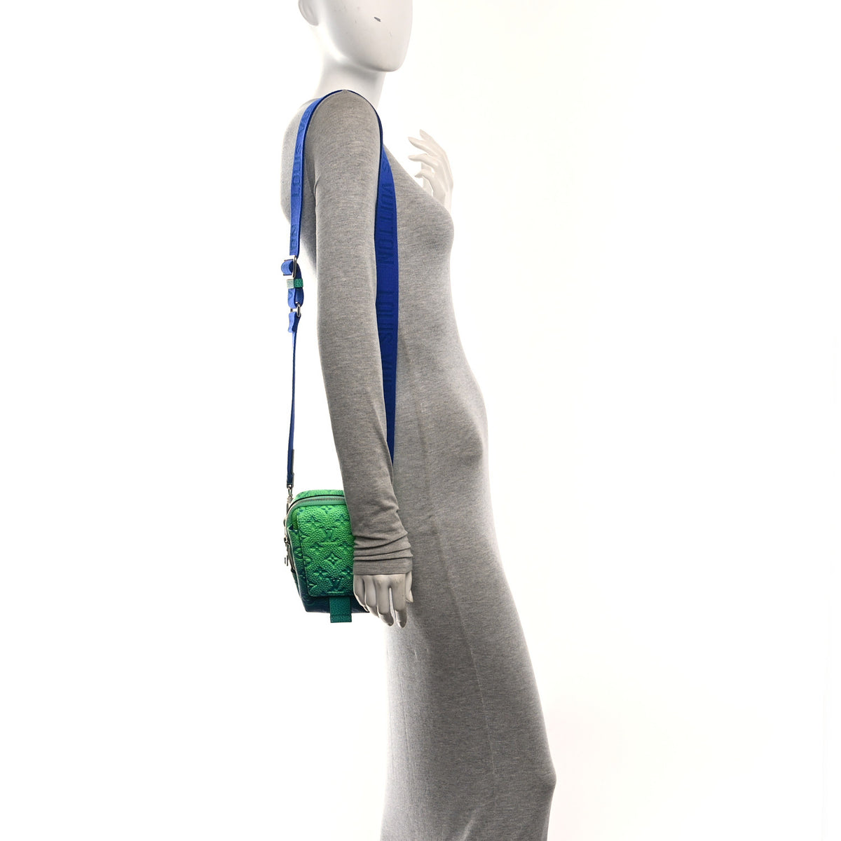 Taurillon Illusion Double Phone Case Bleu Vert