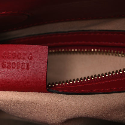 Gucci Nappa Bamboo Web Small Nymphaea Top Handle Bag Hibiscus Red 7 of 18