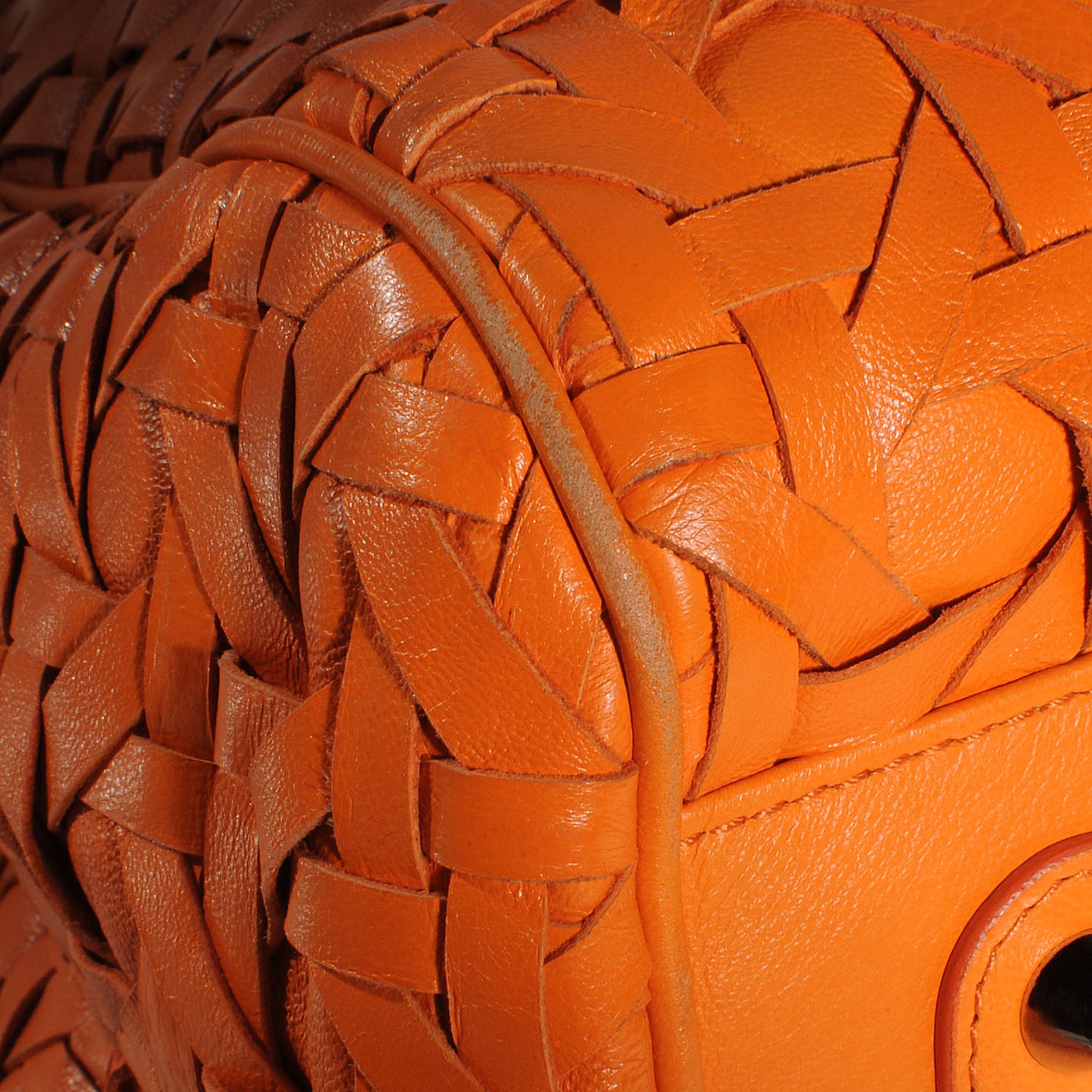 Woven Lady Dior Avenue Tote Orange