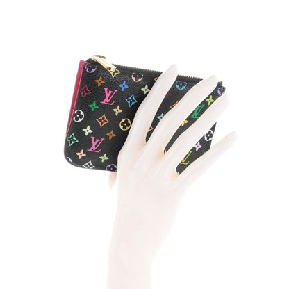 Louis Vuitton Monogram Multicolor Key Pouch Black Grenade 2 of 7