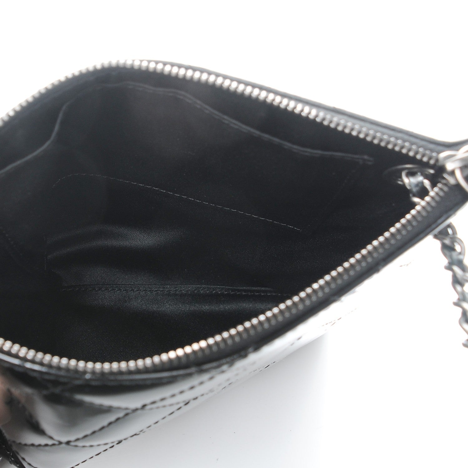 Chanel Patent Quilted Crossbody Black 5 of 10
