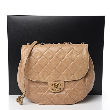 Chanel Glazed Calfskin Quilted Medium Bubble CC Flap Beige 12 of 12