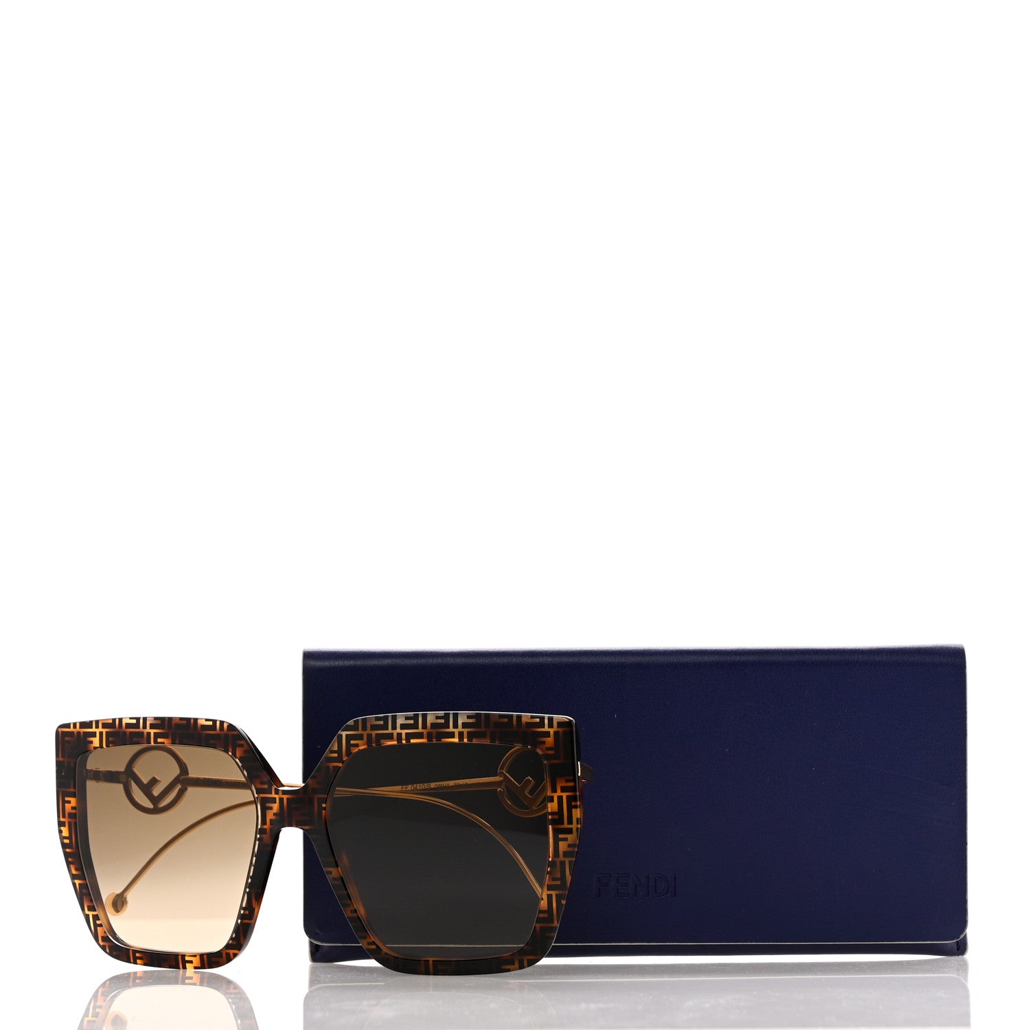 Fendi Acetate Metal F is Fendi FF Butterfly Sunglasses FF 0410/S Havana 7 of 7