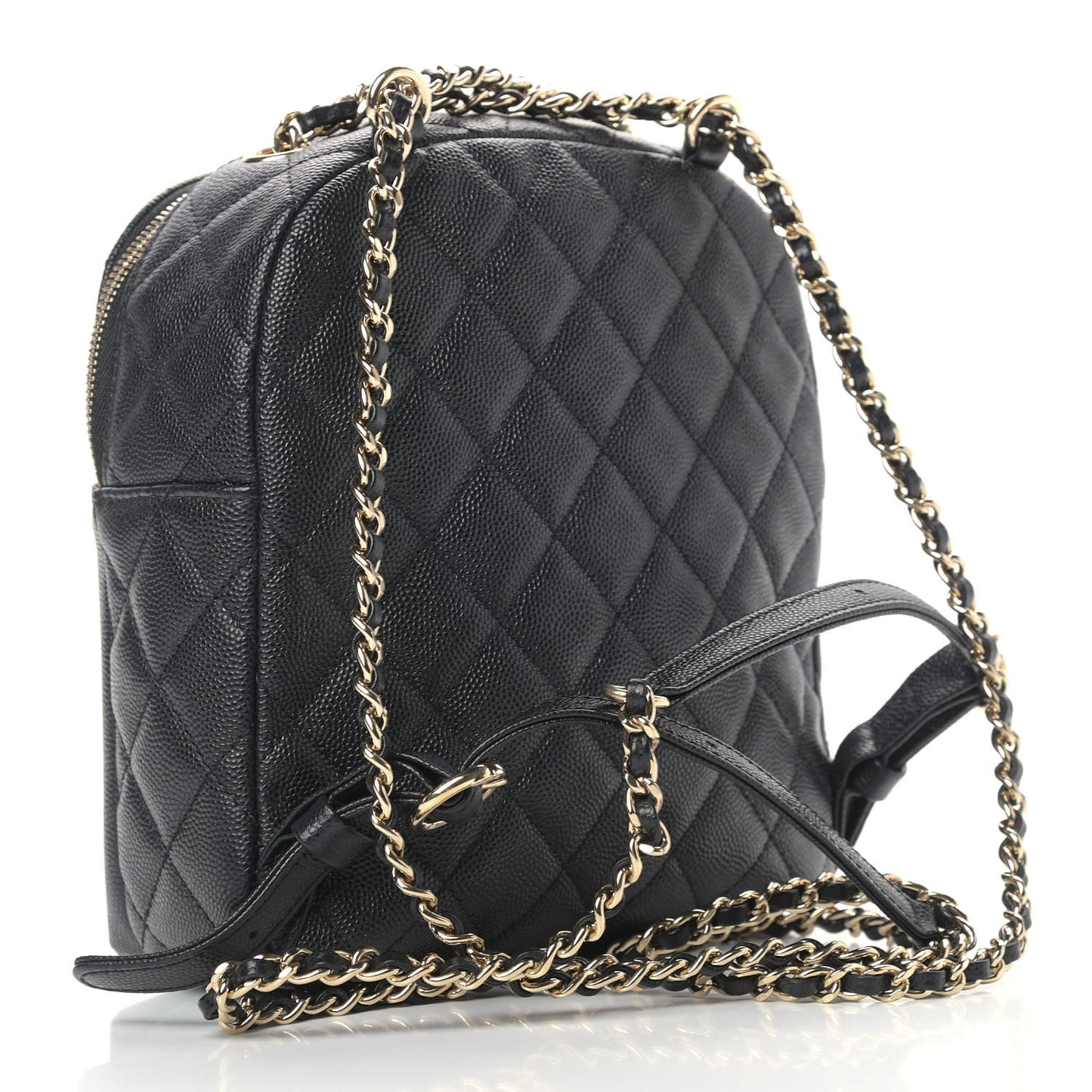 Caviar Quilted Small CC Day Backpack Black