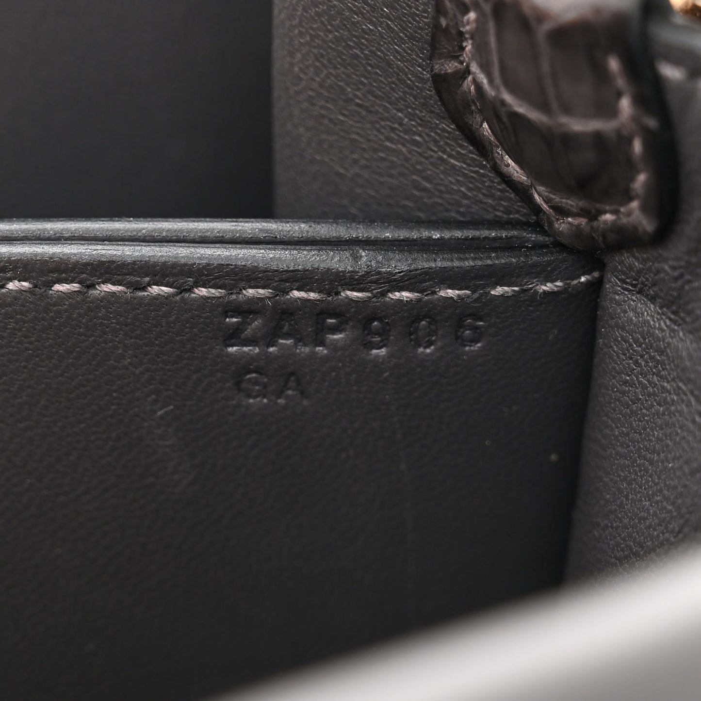 Matte Alligator Mini Sac Roulis Graphite