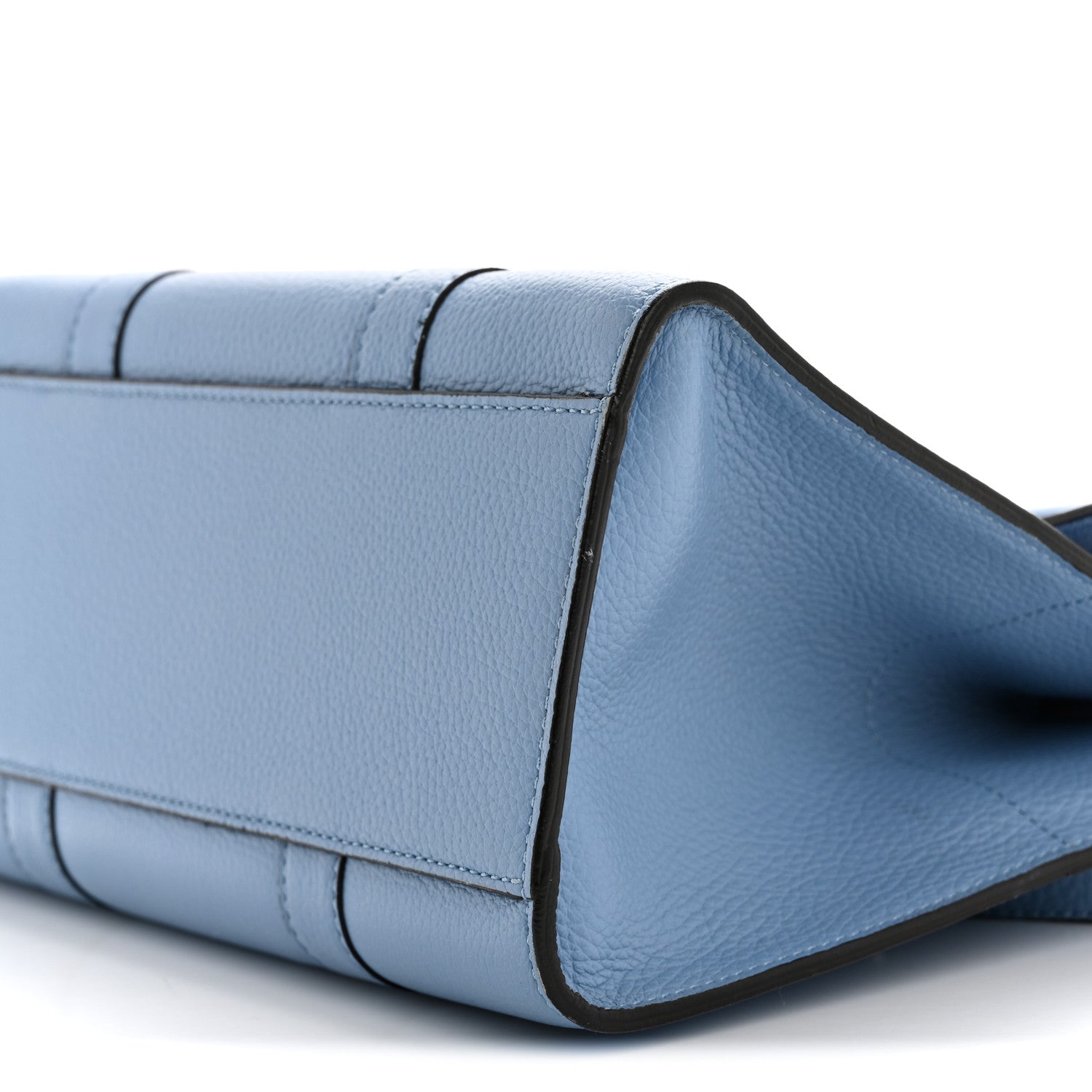 Mulberry Classic Grain Calfskin Small Bayswater Porcelain Blue 9 of 18