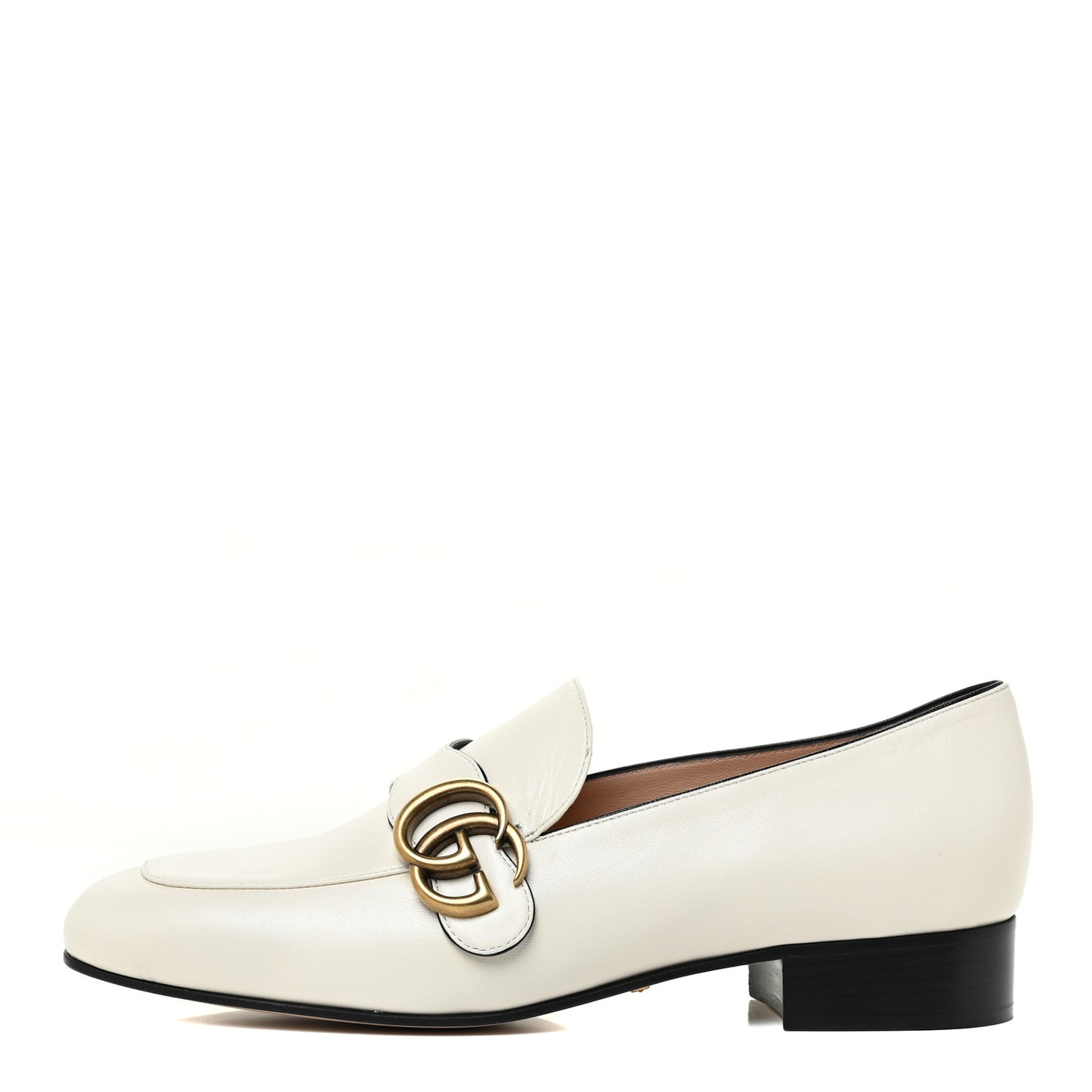 Malaga Kid Womens GG Marmont Loafers 37.5 Mystic White