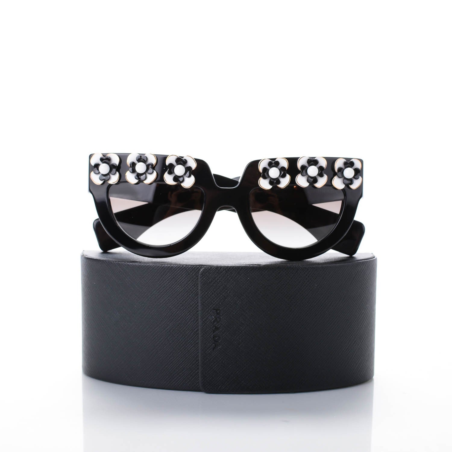 Prada Flower Poeme Sunglasses SPR26P Black 6 of 6