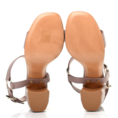 Valentino Garavani Calfskin Nappa Rockstud Spike 90mm Ankle Strap Sandals 36.5 Poudre 5 of 8