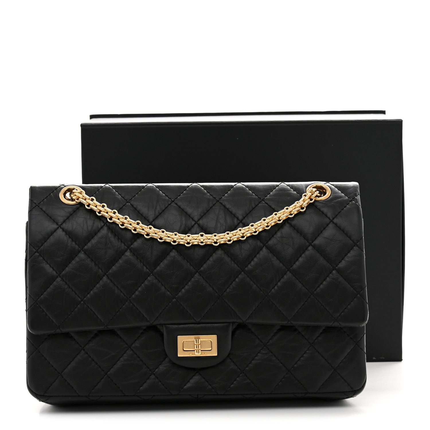 Chanel Aged Calfskin Quilted 2.55 Reissue 226 Flap Black 11 of 11
