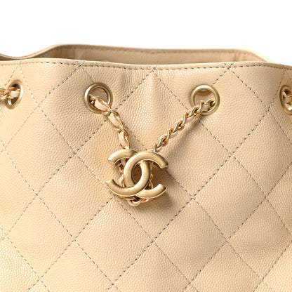 Chanel Caviar Quilted Small Chanel 25 Handbag Beige 8 of 10