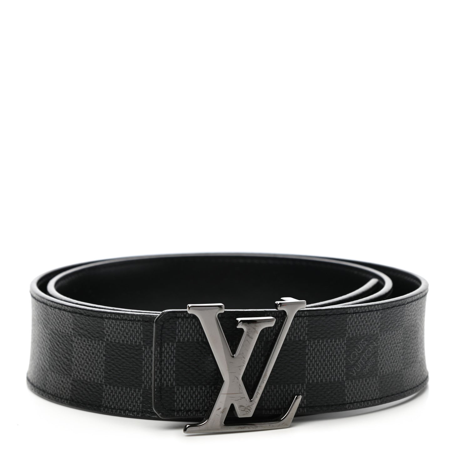 Damier Cobalt Calfskin 40mm LV Initiales Reversible Belt 90 36 Black