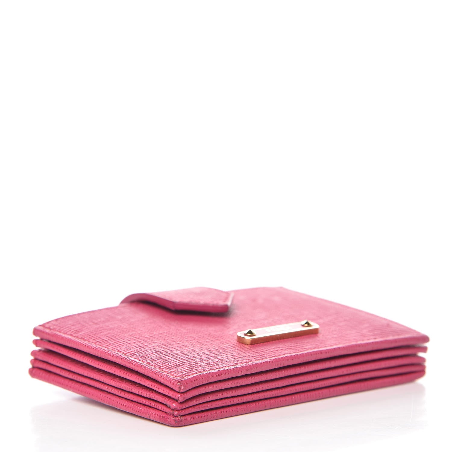 Fendi Vitello Elite Gusseted Card Holder Magenta 4 of 12