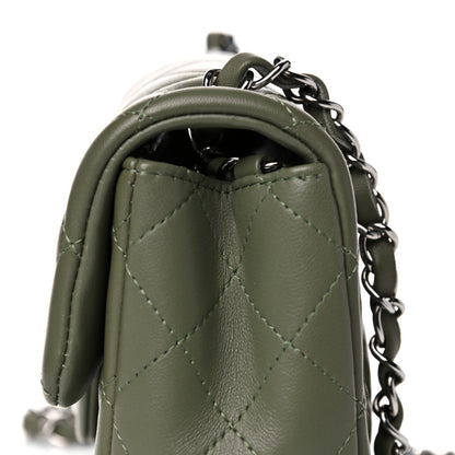 Chanel Lambskin Quilted Mini Rectangular Flap Green 10 of 11