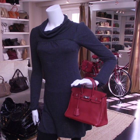 Hermes Clemence BIRKIN 25 Red 2 of 15