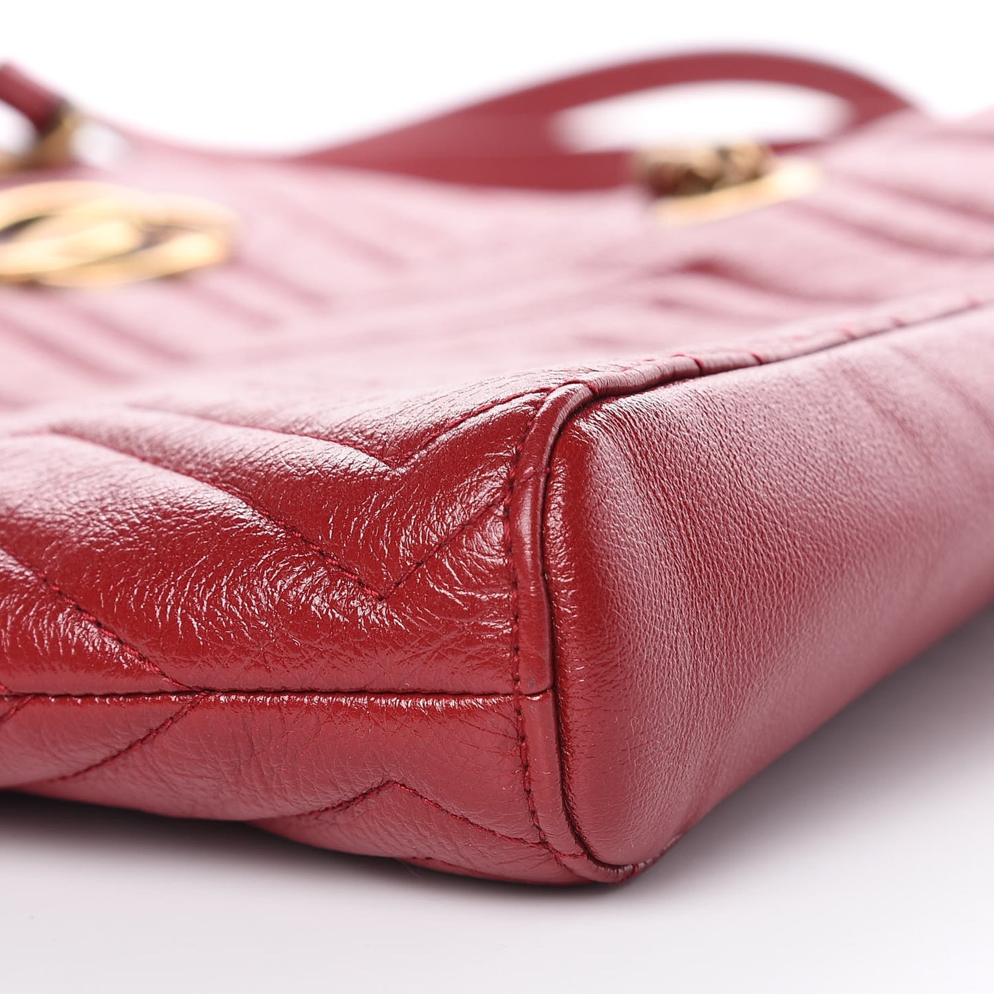 Azalea Calfskin Matelasse Medium GG Marmont Slim Tote Romantic Cerise