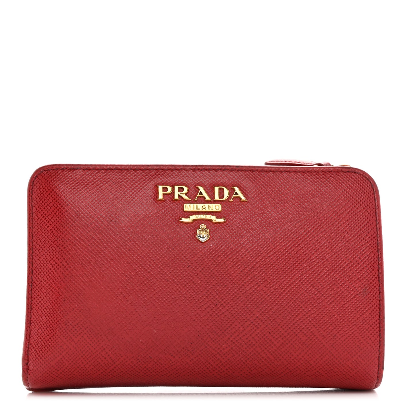 Saffiano Metal Compact Wallet Fuoco