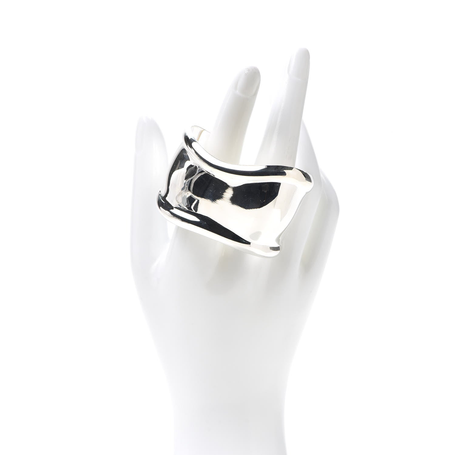 Tiffany Sterling Silver Small Elsa Peretti Right Wrist Bone Cuff Bracelet 2 of 4
