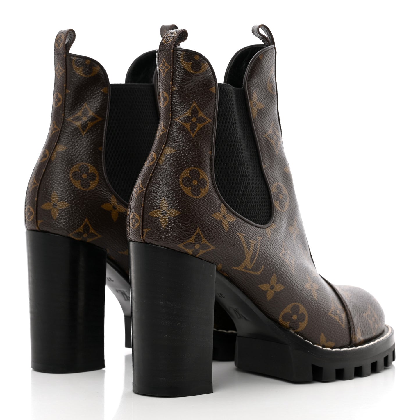 Patent Monogram Star Trail Chelsea Ankle Boots 37