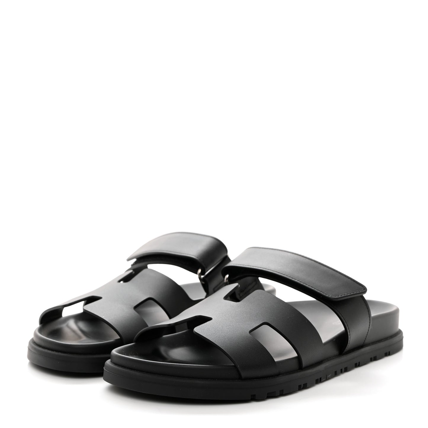 Calfskin Womens Chypre Sandals 37.5 Black
