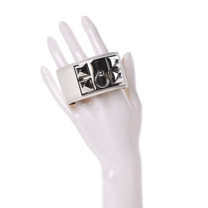 Hermes Epsom Collier de Chien CDC Bracelet L White 2 of 6
