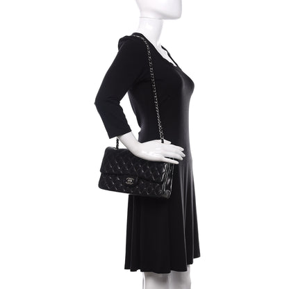 Chanel Lambskin Quilted Medium Double Flap Black 2 of 12