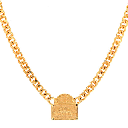 Chanel Metal Chain Link CC Rue Cambon Choker Necklace Gold 3 of 5